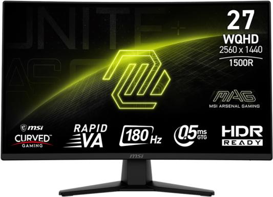 Монитор 27" MSI MAG 274CQF черный VA 2560x1440 300 cd/m^2 0.5 ms HDMI DisplayPort