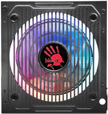 Блок питания ATX 750 Вт Bloody BD-PS750G 80+ Gold (20+4pin) APFC 120mm fan RGB 6xSATA Cable Management RTL