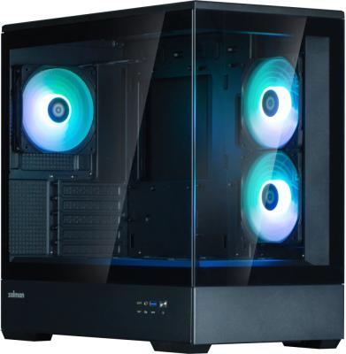 Корпус для ПК Zalman P30 Black V2 mATX Mini Tower PC Case, ARGB Fanx3