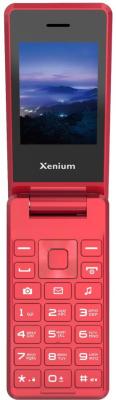 Мобильный телефон XENIUM X600 красный раскладной 2Sim 2.8" 240x320 Nucleus 0.3Mpix GSM900/1800 MP3 FM microSD max32Gb