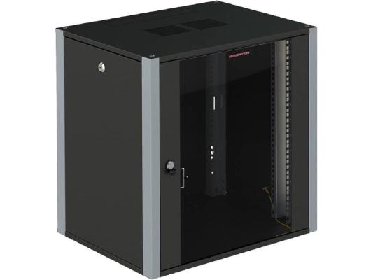 Шкаф коммутационный Sysmatrix (WP 6312.910) настенный 12U 600x350мм пер.дв.стекл 2 бок.пан. 60кг черный 200мм 20кг 585мм IP20 металл