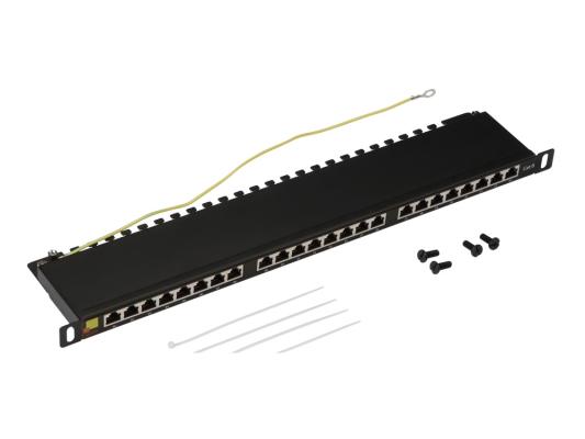 Патч-панель Lanmaster LAN-PPC24S6 19" 0.5U 24xRJ45 кат.5E STP