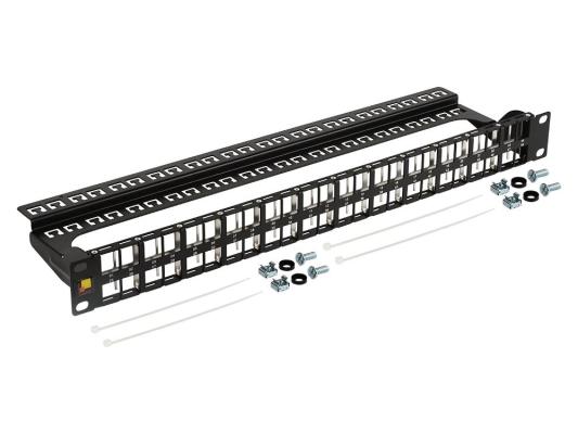 Патч-панель наборная Lanmaster LAN-PPC48OK-UTP 19" 1U 48xRJ45 UTP