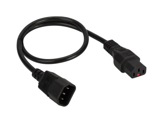 Кабель питания системный блок-монитор Lanmaster LAN-PP13L/14-5.0-BK (C13-C14, 3х0.75мм?, 250В, 10A, черный, 5м)