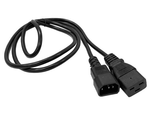 Кабель питания для серверов Lanmaster LAN-PP19/14-7.0-BK (C19-C14, 3х0.75мм?, 250В, 10A, черный, 7м)