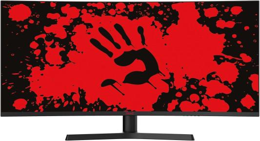 Монитор 34" Bloody MN340W, VA, UltraWide (3440x1440), 180 Гц, 1 мс, 300 кд/м?, FreeSync, DisplayPort, UW, USB, регулировка, черный