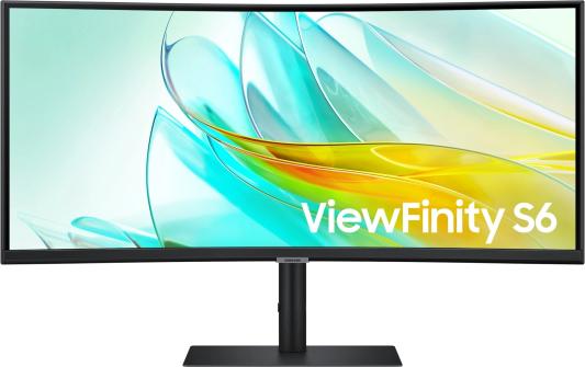 Монитор 34" Samsung ViewFinity S6 S65UC черный VA 3440x1440 350 cd/m^2 5 ms HDMI DisplayPort Аудио USB LAN USB Type-C LS34C650UAIXCI