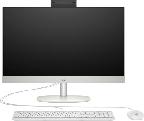 Моноблок/ HP All-in-One 24-cr0252nh   23.8"(1920x1080 IPS)/Intel Core i5 1335U(1.4Ghz)/16384Mb/512PCISSDGb/noDVD/Int:Intel Iris X/Cam/WiFi/war 1y/Starry White/DOS + Eng kbd,  mouse