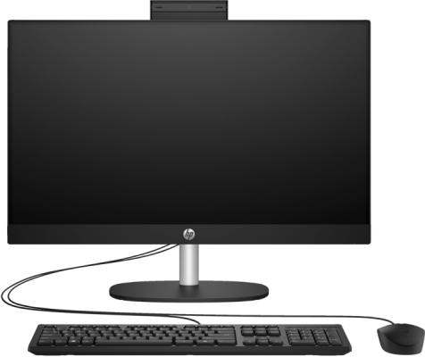 Моноблок/ HP All-in-One 24-cr1007nh   23.8"(1920x1080 IPS)/Touch/Intel Core Ultra 5 125H(1.4Ghz)/16384Mb/512PCISSDGb/noDVD/Int:Intel Iris X/Cam/WiFi/war 1y/Jack Black/DOS + Eng kbd,  mouse