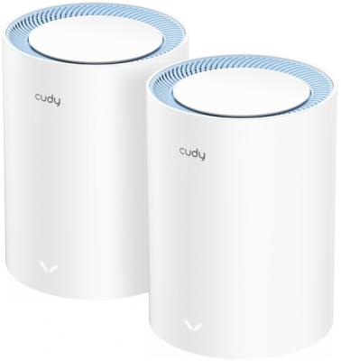 Wi-Fi Mesh-система/ AC1200 Wi-Fi Mesh Solution 2-Pack, Chipset MediaTek, Dual-Band, 867Mbps at 5GHz + 300Mbps at 2.4GHz, 802.11ac/a/b/g/n, 2 Fast Ethernet Ports, 2 internal antennas, MU-MIMO, DDNS, Zerotier/Wireguard/OpenVPN/IPSec/L2TP/PPTP VPN, DNS over Cloudflare/Google/Quad9, IPv6, Seamless Roaming, TR069/TR098/TR111/TR181, Cudy Mesh, Cudy APP