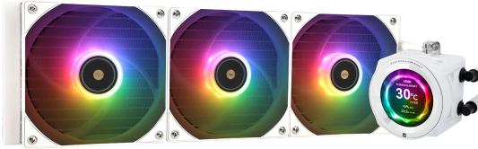 Система охлаждения жидкостная Thermalright Core Vision 360 White ARGB, радиатор 360 мм, 2150 об/мин, 28 дБА, PWM, белая, ЖК экран, ARGB подсветка