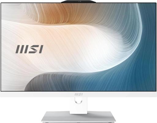 MSI Modern AM242P 1M AiO 23,8" FHD (1920x1080)IPS AG Non-touch, Core i3-100U (1.2GHz), 8Gb DDR5(1*8GB), 512GB SSD M.2, Intel UHD, WiFi, BT, camera, WirelessKB&mouse Eng/Rus, No OS,1y,White