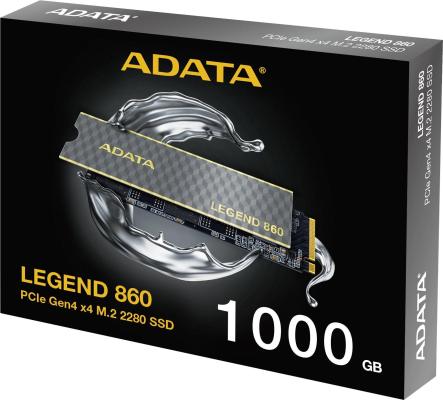 Твердотельный диск 1TB A-DATA LEGEND 860, M.2 2280, PCI-E 4x4, [R/W -6000/4000 MB/s] 3D-NAND (Works with PS5)