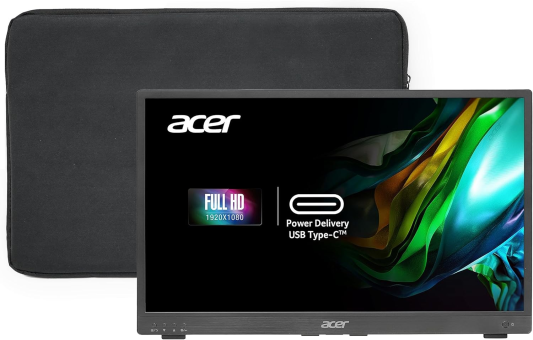Монитор 17.3" Acer PM181QAbmiux черный IPS 1920x1080 250 cd/m^2 7 ms Аудио USB Type-C UM.BP1CD.A01
