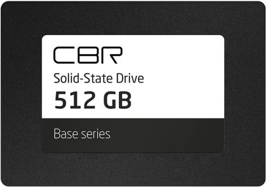 Твердотельный накопитель SSD 2.5" 512 Gb CBR SSD-512GB-2.5-BS24b Read 550Mb/s Write 500Mb/s 3D NAND TLC