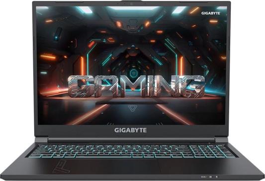 Ноутбук GigaByte G6 KF 16" 1920x1200 Intel Core i7-13620H SSD 512 Gb 16Gb WiFi (802.11 b/g/n/ac/ax) Bluetooth 5.2 nVidia GeForce RTX 4060 8192 Мб черный DOS KF-H3KZ853KD