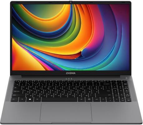 Ноутбук Digma EVE 15 i5980 14" 1920x1080 Intel Core M3-8100Y SSD 512 Gb 16Gb Bluetooth 5.0 Intel UHD Graphics 615 серый Windows 11 Professional DN15CM-ADXW01