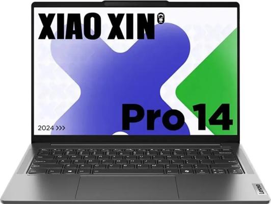 Ноутбук 14" Lenovo Xiaoxin Pro14 2880x1800 Intel Core Ultra 5-125H SSD 1024 Gb 32Gb WiFi (802.11 b/g/n/ac/ax) Bluetooth 5.3 Intel Arc Graphics серый Windows 11 Home Trial