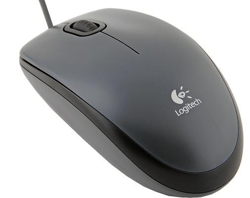 Мышь проводная Logitech M90 серый USB 910-001794/910-001793