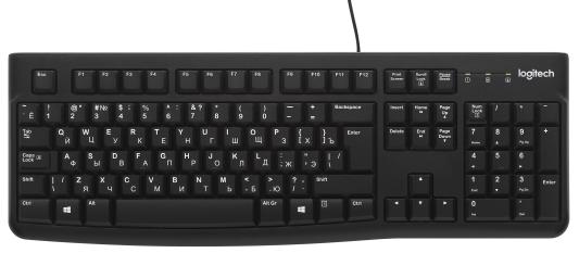 Клавиатура проводная Logitech K120 USB черный
