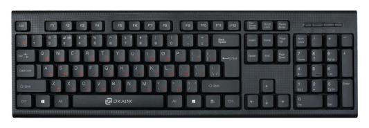 Клавиатура Oklick 120M черный USB