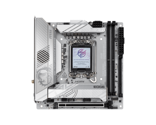 Материнская плата MSI MPG Z890I EDGE TI WIFI Z890, LGA1851, 4*DDR5, 2*PCIEx16, 1*PCIEx1, 5*M.2, 2*TypeC, 4*USB3.2Gen2, 6*USB3.2Gen1, 5*USB2.0, 4*SATA3.0, 5G, 2*Type-C(DP), HDMI, ATX, RTL