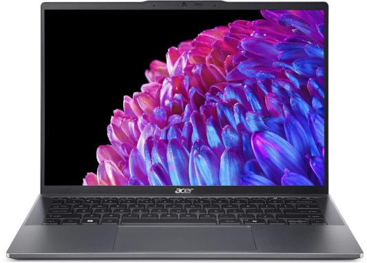 Ноутбук Acer Swift Go 14 SFG14-63-R7T4 14", OLED, AMD Ryzen 9 8945HS 4ГГц, 8-ядерный, 32ГБ LPDDR5x, 1ТБ SSD,  AMD Radeon  780M, Windows 11 Home, металлический [nx.ktscd.001]