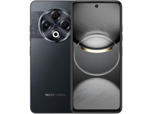 Смартфон Tecno Spark 30 256Gb 8Gb черный моноблок 3G 4G 2Sim 6.78" 1080x2436 Android 14 64Mpix 802.11 a/b/g/n/ac NFC GPS GSM900/1800 GSM1900 Protect FM A-GPS microSD max1024Gb