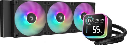Система охлаждения жидкостная Deepcool LQ360 ARGB Soc-AM5/AM4/1200/1700/1851 черный 4-pin 38.71dB Al LCD 350W 1840gr Ret (R-LQ360-BKLSMW-G-1)