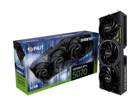 Видеокарта Palit PCI-E 5.0 RTX5070 GAMINGPRO NVIDIA GeForce RTX 5070 12Gb 192bit GDDR7 2325/28000 HDMIx1 DPx3 HDCP Ret