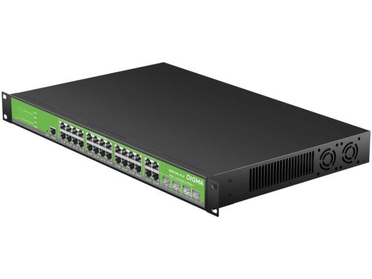 Коммутатор Digma DSW724G-4C-R (L2+) 24x1Гбит/с 4xКомбо(1000BASE-T/SFP) управляемый