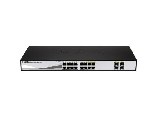 Коммутатор D-Link DGS-1210-16 DGS-1210-16/G2A (L2) 16x1Гбит/с 4xКомбо(1000BASE-T/SFP) настраиваемый