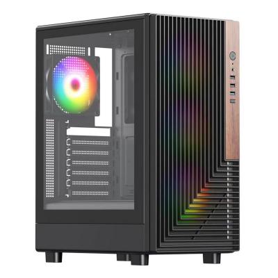 Корпус ACD ACD Citadel 101 ATX, Black, USB3.0*1 + USB2.0*2 + HD AUDIO, 1*12cm H1 argb fan at rear, 3*12cm H1 argb fas at front, TG