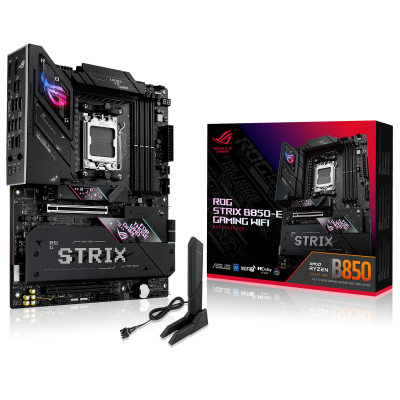 ASUS ROG STRIX B850-E GAMING WIFI, AM5, B850, 4*DDR5, 4*SATA, 5*M.2, 6*USB 3.2, 4*USB 2.0, Type-C, 2*PCIx16, 1*PCIx1, DP+HDMI, ATX; 90MB1J60-M0EAY0