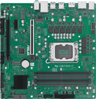 ASUS PRO Q870M-C-CSM, LGA1851, Q870, 4*DDR5, 4*SATA, 2*M.2, 3*USB 3.2, 2*USB 2.0, Type-C, 2*PCIx16, 1*PCIx1, 2*DP+VGA, mATX; 90MB1KEP-M0EAYC
