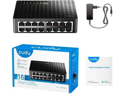 Коммутатор Cudy FS1016 (L2) 16x100Мбит/с неуправляемый