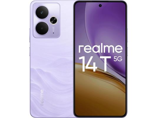 Смартфон Realme RMX5078 14T 5G 128Gb 8Gb фиолетовый моноблок 3G 4G 2Sim 6.67" 1080x2400 Android 15 50Mpix 802.11 a/b/g/n/ac NFC GPS GSM900/1800 GSM1900 Protect