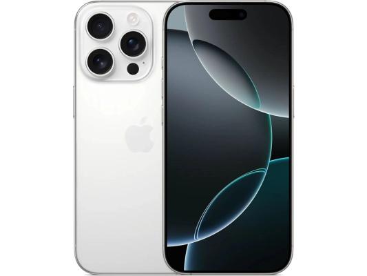 Смартфон Apple A3294 iPhone 16 Pro 128Gb белый титан моноблок 3G 4G 2Sim 6.3" 1206x2622 iOS 18 48Mpix 802.11 a/b/g/n/ac/ax/be NFC GPS Protect