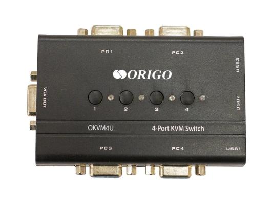 Коммутатор/ 4-портовый KVM-переключатель с портами VGA и USB