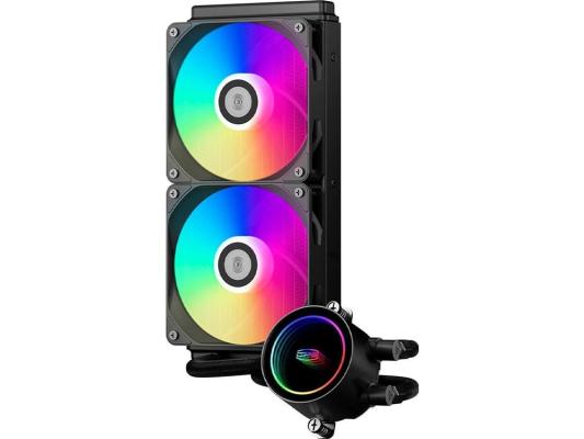Система водяного охлаждения PcCooler DA240 BK ARGB Soc-AM5/AM4/1200/1700/1851 черный 4-pin 33.8dB Al 270W Ret (DA240-BKAWXX-GL)