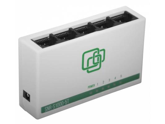 Коммутатор SNR SNR-S1000-5T (L2) 5x100Мбит/с неуправляемый