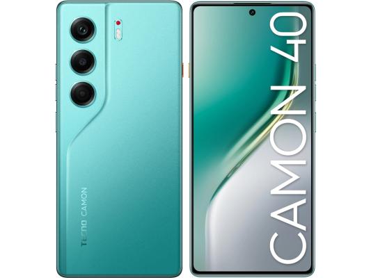 Смартфон Tecno Camon 40 256Gb 8Gb зеленый моноблок 3G 4G 6.78" Android 14 50Mpix 802.11 a/b/g/n/ac NFC GPS GSM900/1800 GSM1900 Protect