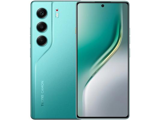 Смартфон Tecno Camon 40 256Gb 12Gb зеленый моноблок 3G 4G 6.78" Android 14 50Mpix 802.11 a/b/g/n/ac NFC GPS GSM900/1800 GSM1900 Protect