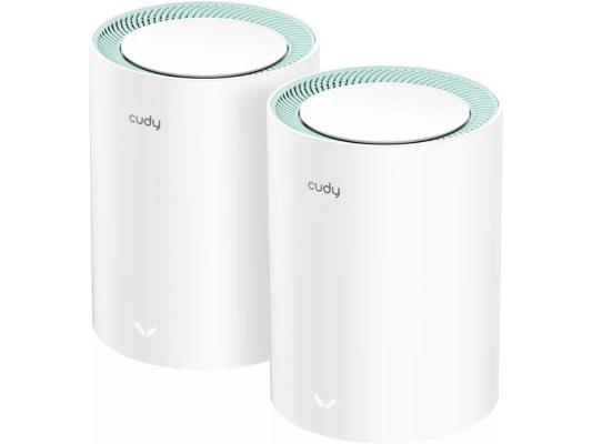 Бесшовный Mesh роутер Cudy M1500 (M1500(2-PACK)) AX1500 10/100/1000BASE-TX белый (упак.:2шт)