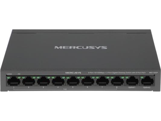 Коммутатор/ 8-Port 10/100Mbps + 2-Port Gigabit Desktop Switch with 8-Port PoE+