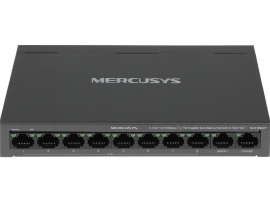 Коммутатор/ 8-Port 10/100Mbps + 2-Port Gigabit Desktop Switch with 8-Port PoE+