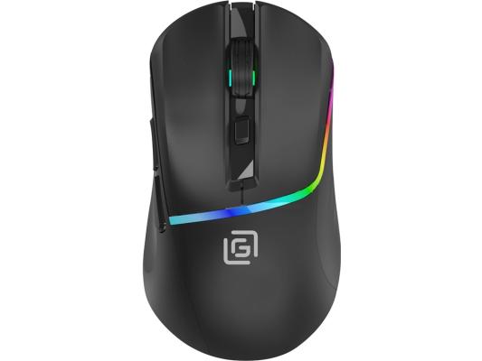 Мышь Оклик 775GW черный оптическая 5000dpi беспров. BT/Radio USB/USB-C 6but
