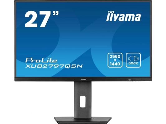 Монитор Iiyama 27" ProLite XUB2797QSN-B2 черный IPS LED 16:9 HDMI M/M матовая HAS Piv 1300:1 300cd 178гр/178гр 2560x1440 100Hz DP Quad HD 2K (1440p) USB 6.1кг