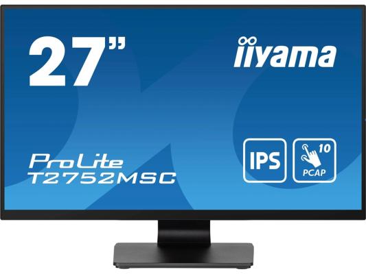 Монитор Iiyama 27" ProLite T2752MSC-B1 черный IPS LED 16:9 HDMI M/M глянцевая 1000:1 400cd 178гр/178гр 1920x1080 60Hz DP FHD USB Touch 6.7кг