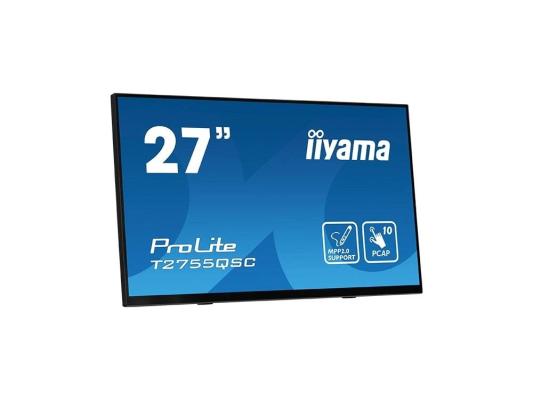 Монитор Iiyama 27" ProLite T2755QSC-B1 черный IPS LED 16:9 HDMI M/M глянцевая 400cd 178гр/178гр 2560x1440 75Hz DP WQ USB Touch 5.8кг